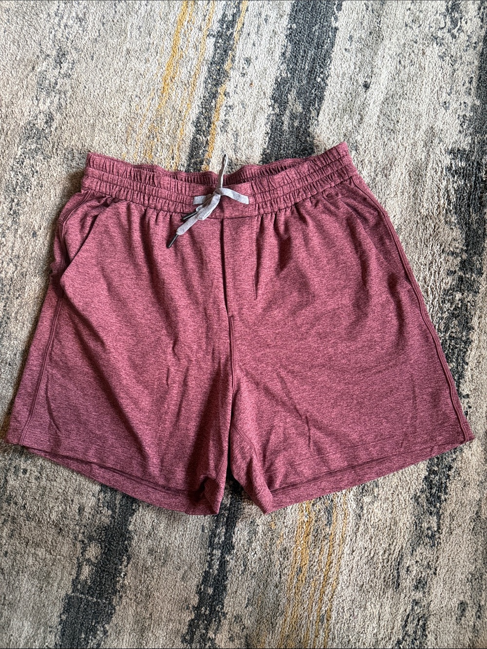 Lulu Men’s Soft Jersey Short 5” in Heather Rose